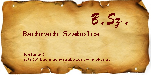 Bachrach Szabolcs névjegykártya